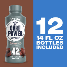 Core Power Elite Chocolate nutrition label emphasizes calcium and electrolytes