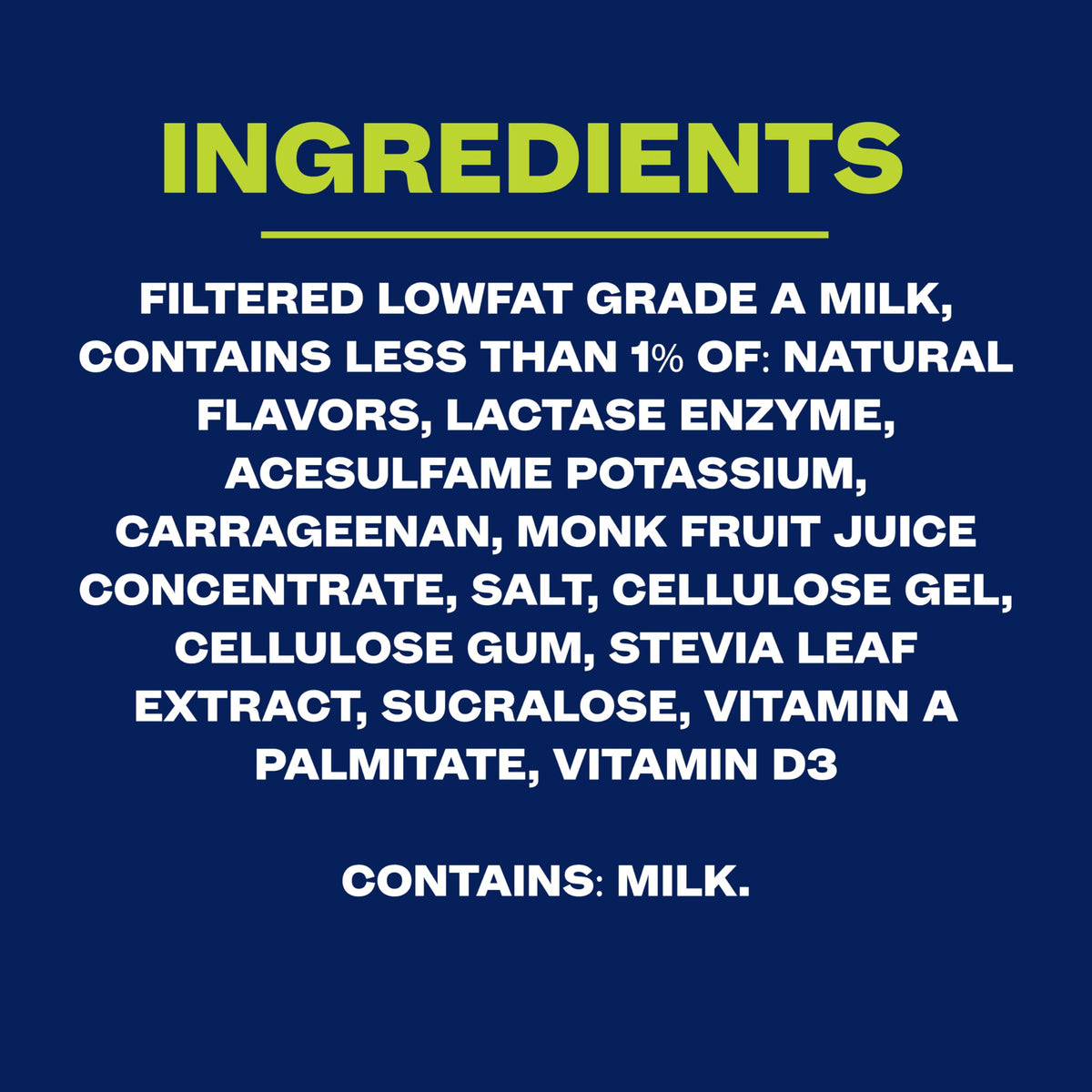 Core Power Elite Vanilla back-of-label view with product details for informed choices