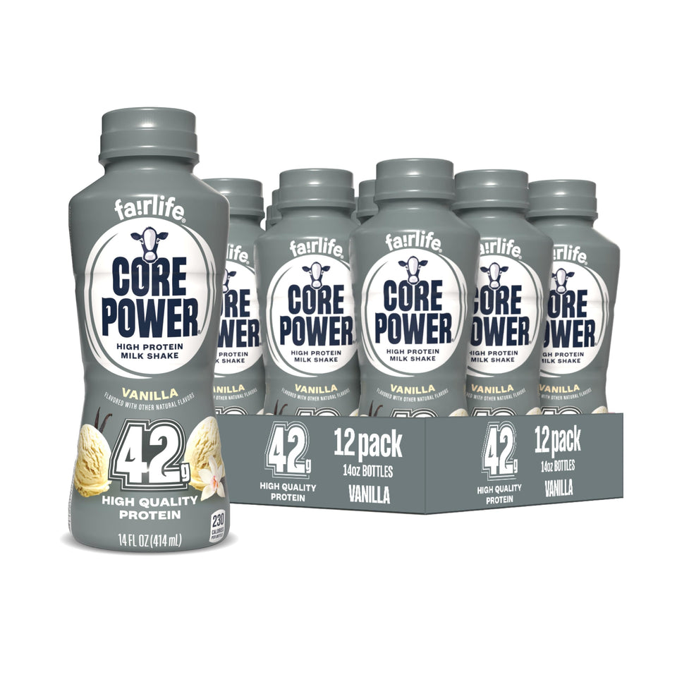 Core Power Elite Vanilla bottle showing protein-rich post-workout option