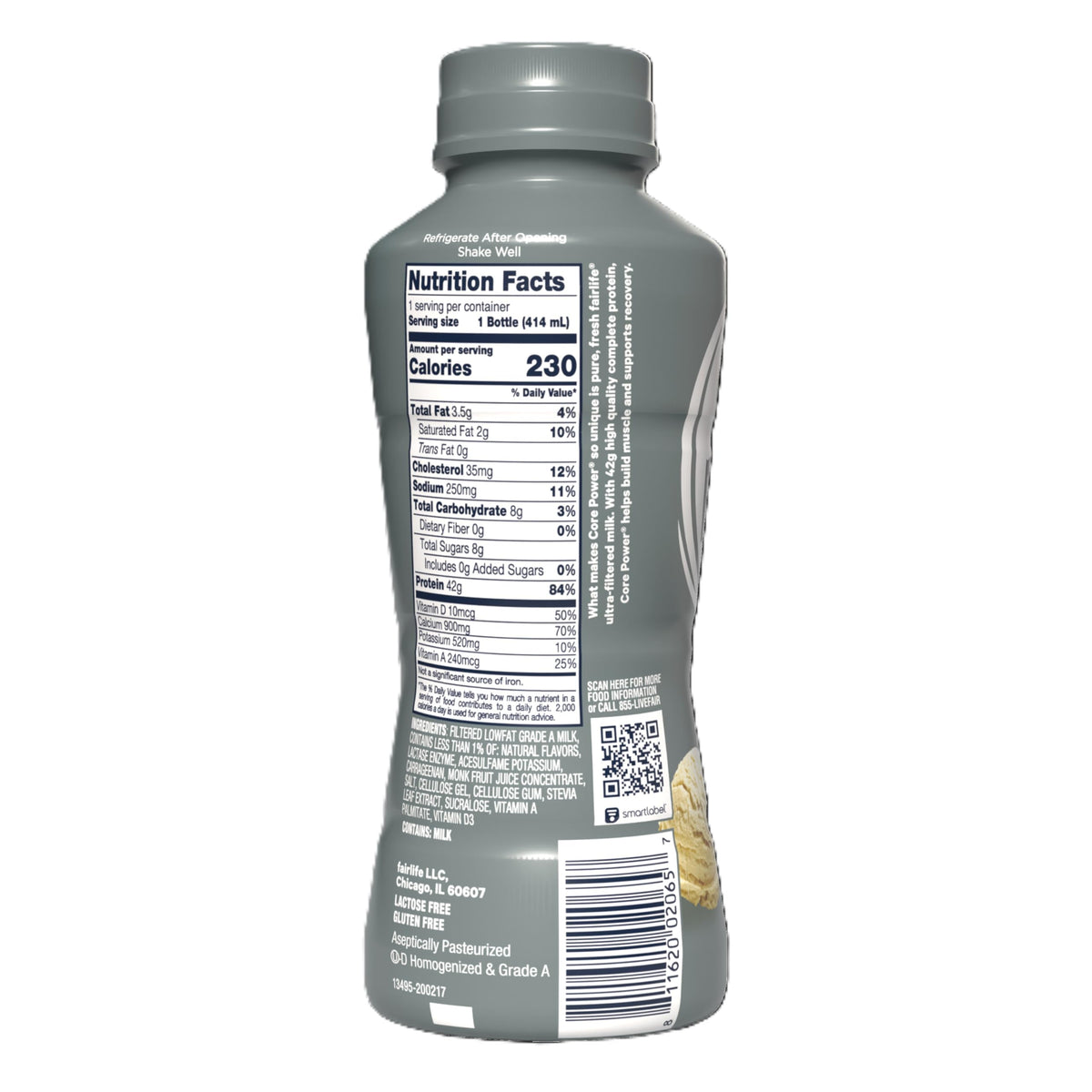 Core Power Elite Vanilla ready-to-drink bottle ready for post-workout use
