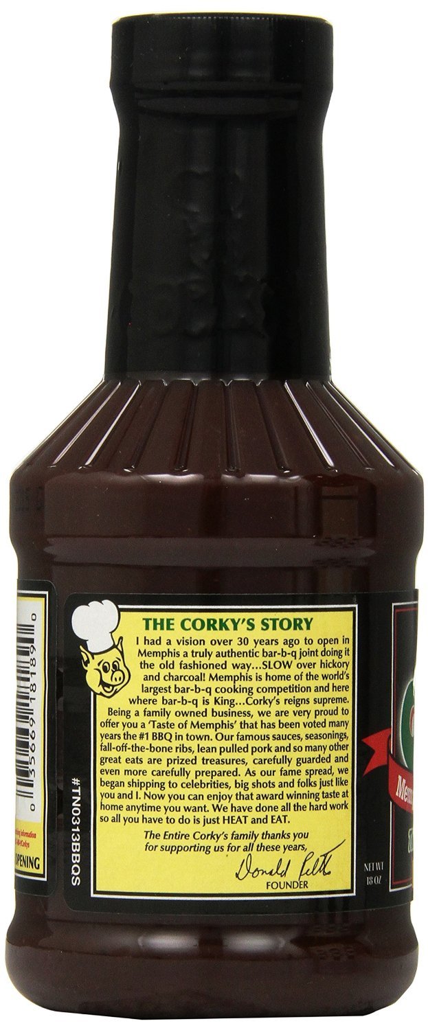 Corky's Original BBQ sauce two-bottle pack for pantry and gatherings
