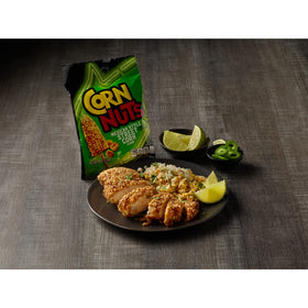 Corn Nuts Mexican Style Street Corn crunch on a plate perfect for movie night