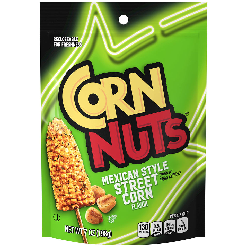 Corn Nuts Mexican Style Street Corn flavor bag with bold crunch for movie nights