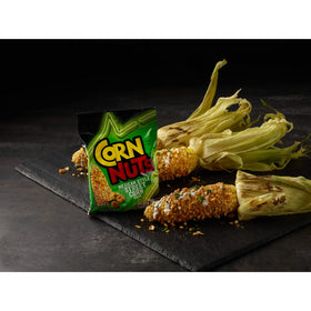 Packaging back showing nutrition facts and serving ideas for Corn Nuts