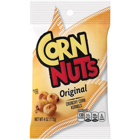 Corn Nuts Original crunchy kernels in a resealable bag for on-the-go snacking.
