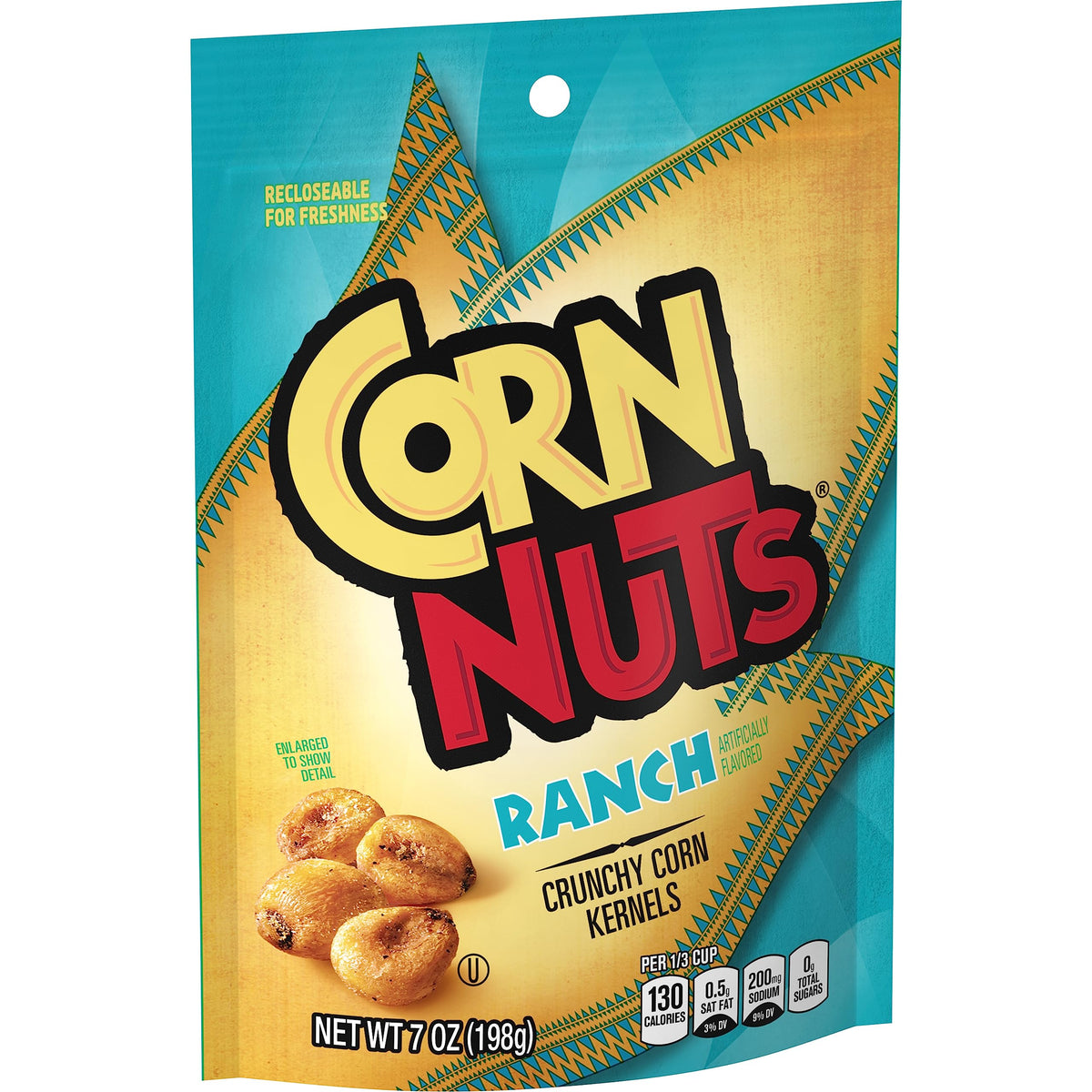 Corn Nuts Ranch crunchy kernels in bag, bold all-day snack for gatherings.