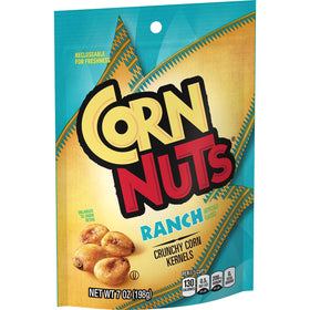 Corn Nuts Ranch crunchy kernels in bag, bold all-day snack for gatherings.