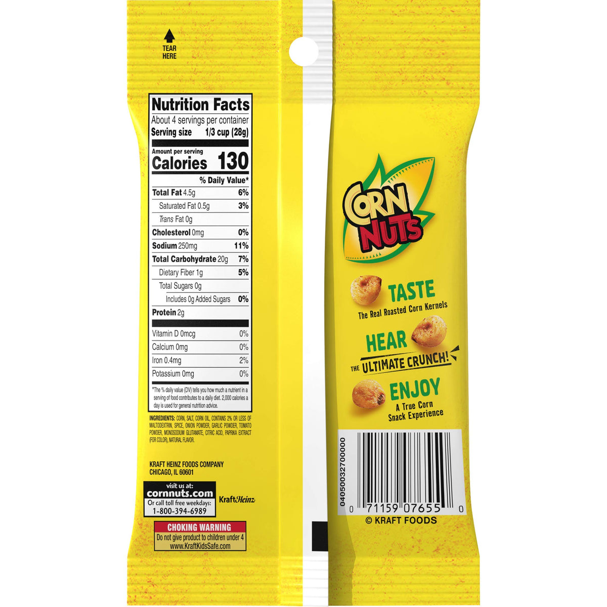 Corn Nuts Ranch flavor 4oz bag for tangy creamy finish