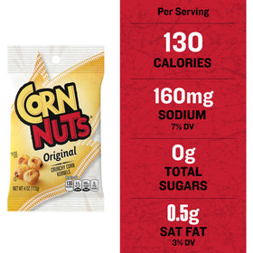 Corn Nuts roasted kernels deliver bold flavor and crunchy texture in every bite.