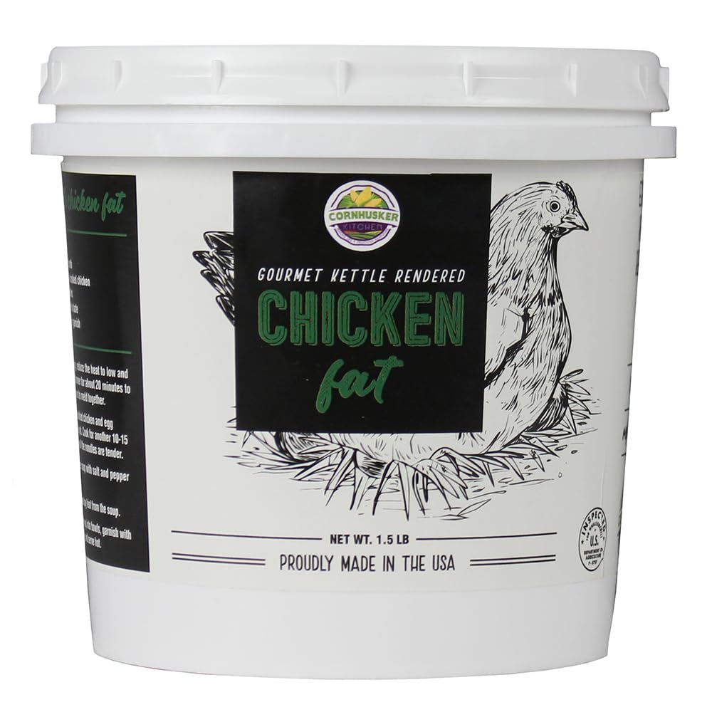 Cornhusker Kitchen Gourmet Rendered Chicken Fat top view for rich roasting.