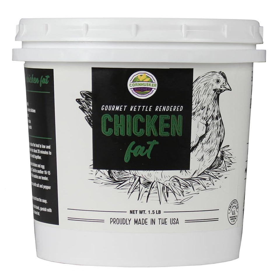 Cornhusker Kitchen Gourmet Rendered Chicken Fat top view for rich roasting.