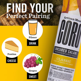 Coro humanely raised pork badge signaling ethical sourcing.