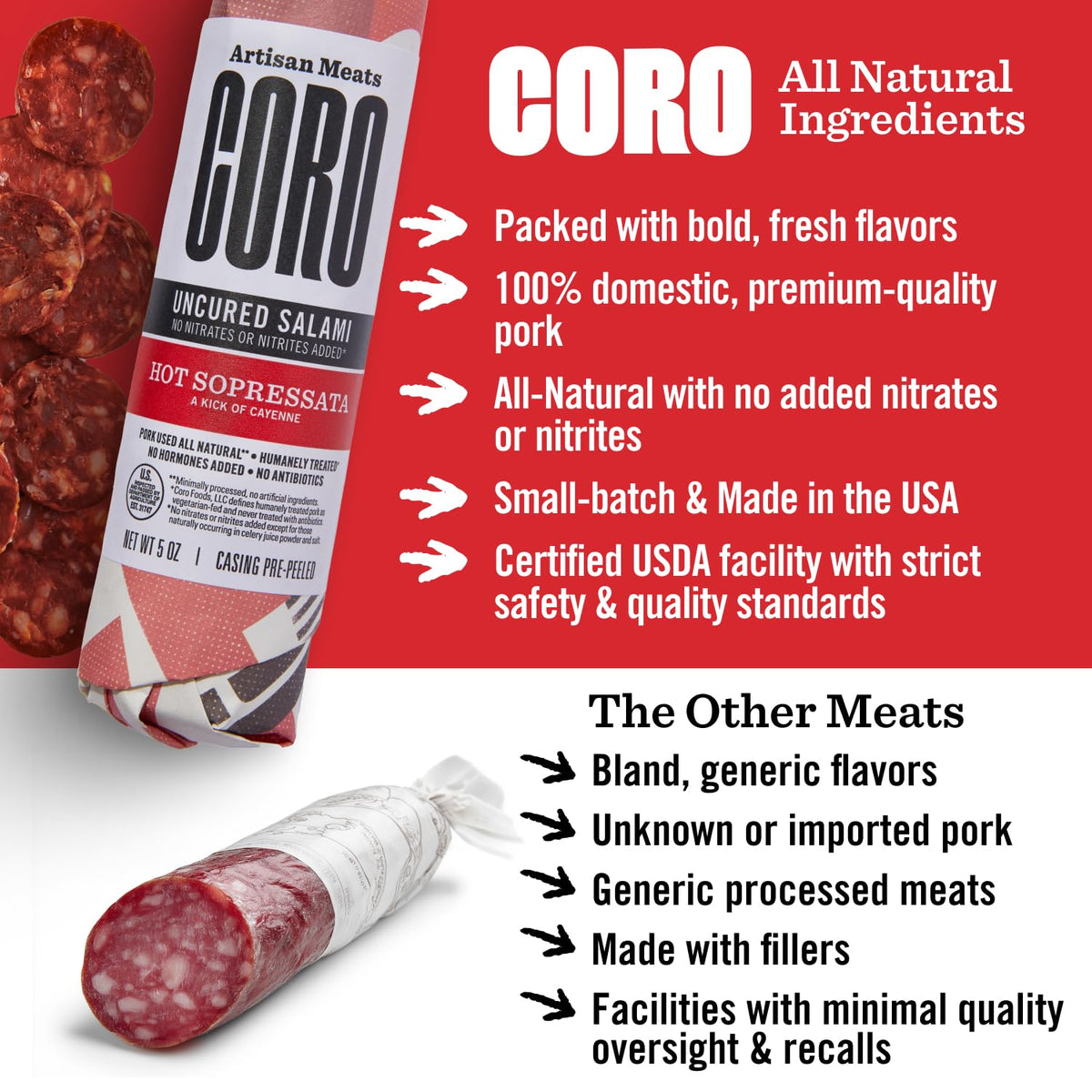 Coro salami gift wrap presentation, ready for gifting occasions
