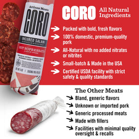 Coro salami gift wrap presentation, ready for gifting occasions