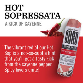 Coro soppressata slices on a charcuterie board for entertaining guests