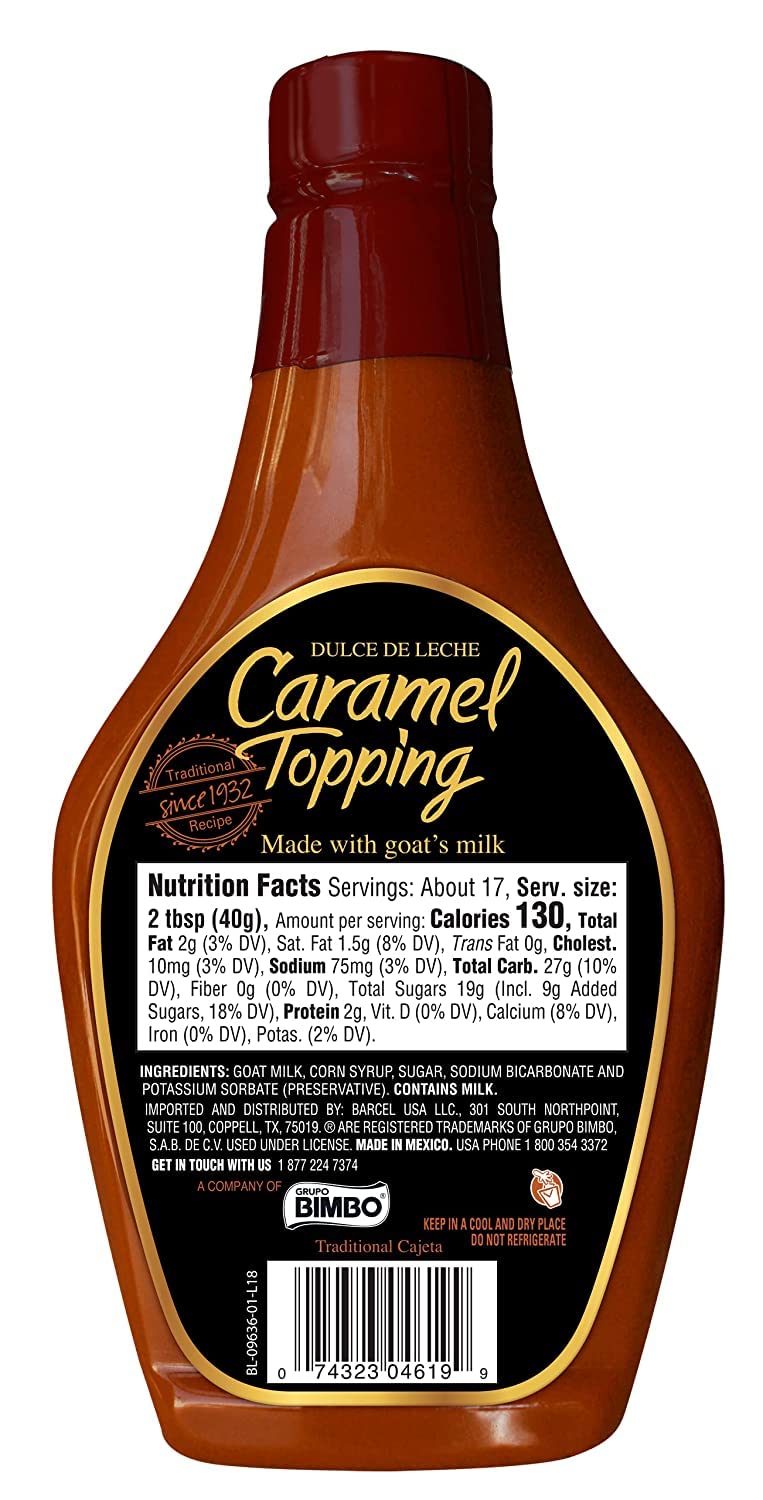 CORONADO Cajeta Quemada glossy-label emphasizes premium packaging for easy topping