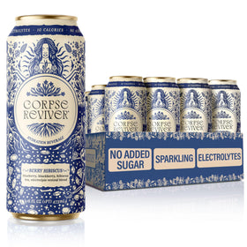 Corpse Reviver Berry Hibiscus can, refreshing electrolyte hydration on the go.