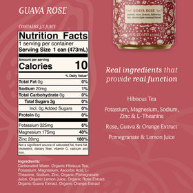 Corpse Reviver flavor-profile graphic illustrates guava, rose, and hibiscus notes.