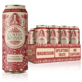 Corpse Reviver Guava Rose bottle shows tropical flavor and balanced hydration.