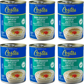 Cortas Baba Ghanoush eggplant dip pack of 6, ready-to-eat for entertaining.