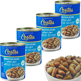 Cortas Broad Fava Beans 4-Pack can front for protein-rich meals