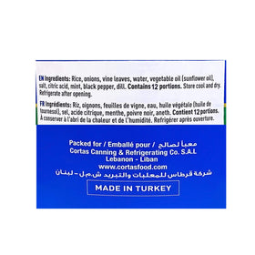 Cortas Lebanese recipe grape leaves highlight natural rice filling and herbs