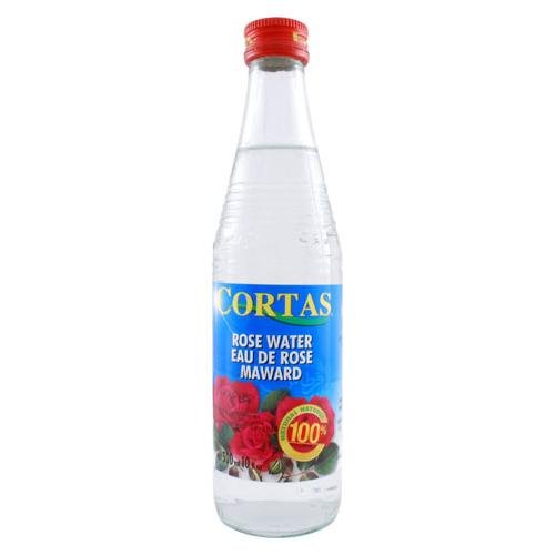 Cortas Rose Water bottle pour showing delicate floral aroma for cooking and finishing dishes