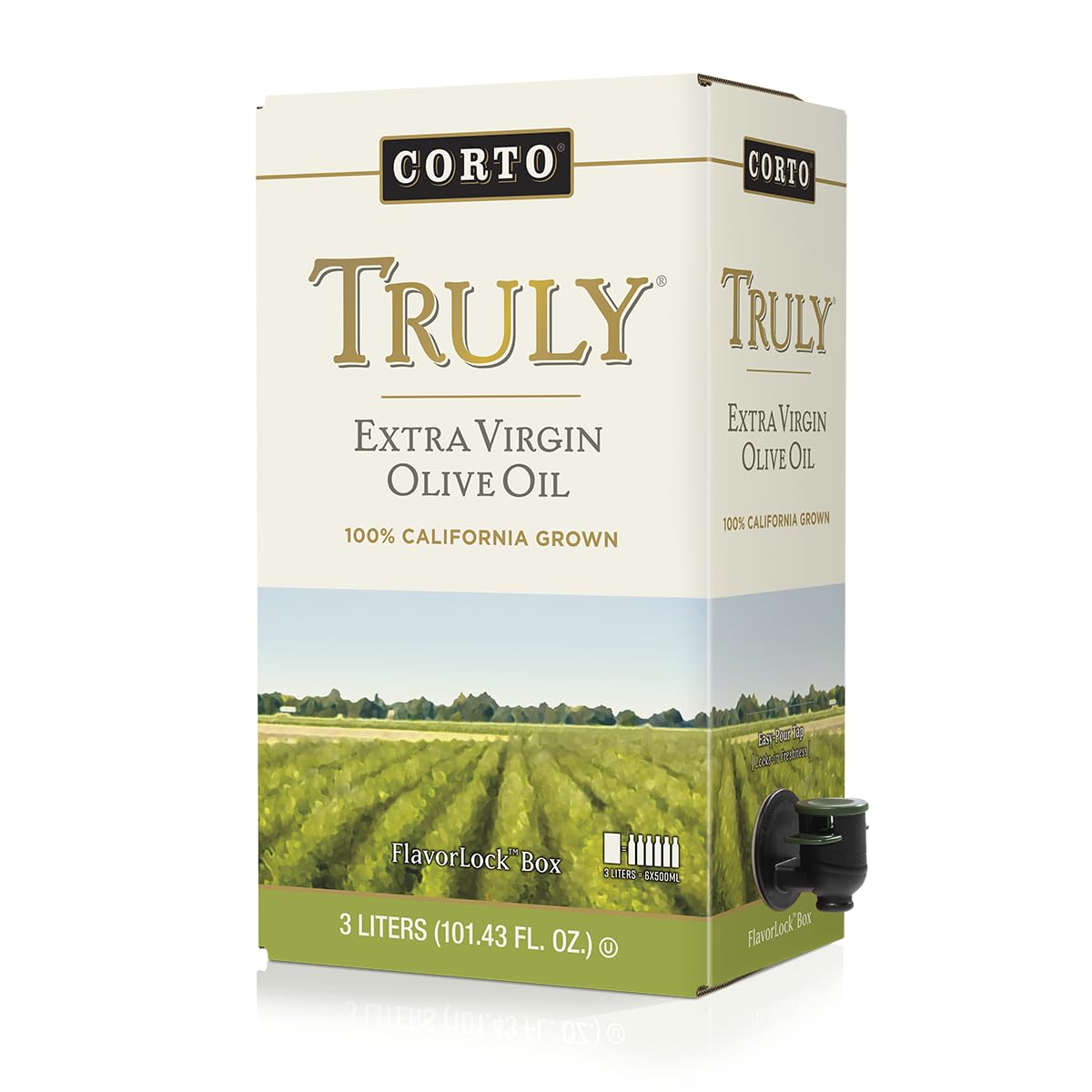 Corto TRULY olive oil bottle showcasing floral notes for finishing dishes.