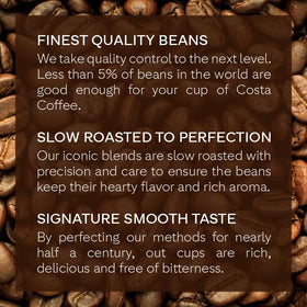 Costa Signature Dark Roast aroma-steam closeup highlights inviting scent for daily ritual.