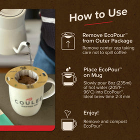 Coulée Doc's Blend Arabica beans deliver rich aroma for a smooth taste.
