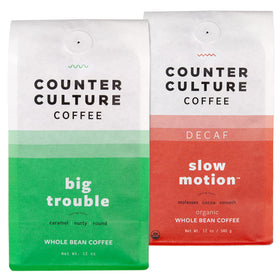 Counter Culture Big Trouble 12oz bag highlighting caramel and nutty notes for daily coffee