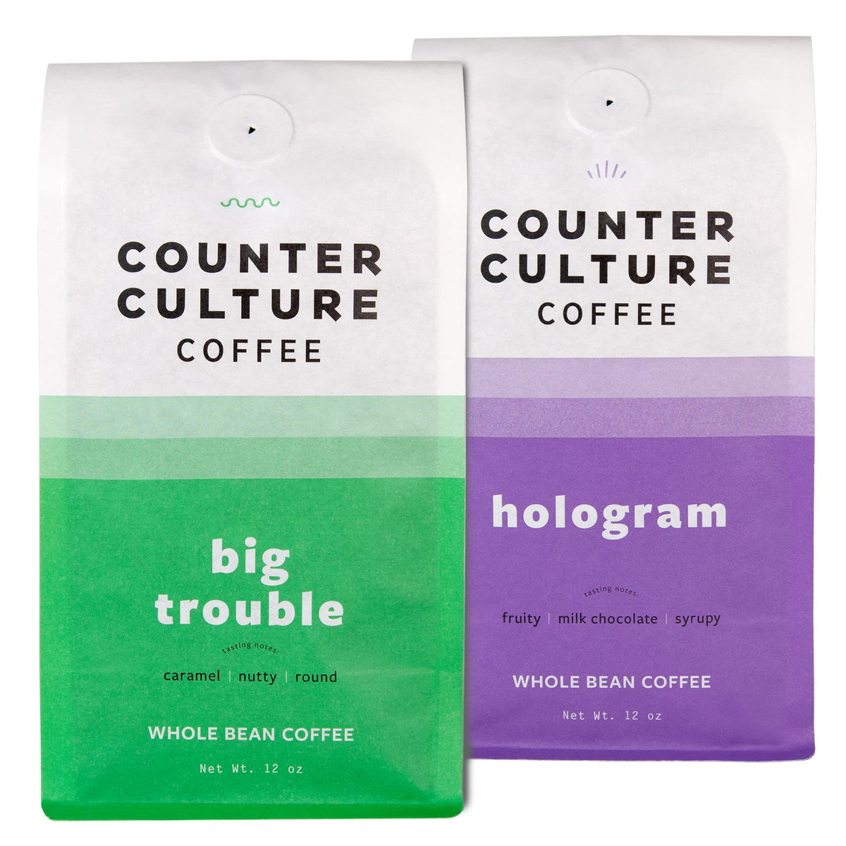 Counter Culture Coffee multi-pack with Big Trouble and Hologram bags for fresh mornings