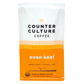 Counter Culture Coffee Even Keel Double Pack open bag highlighting freshness for a bright morning brew.