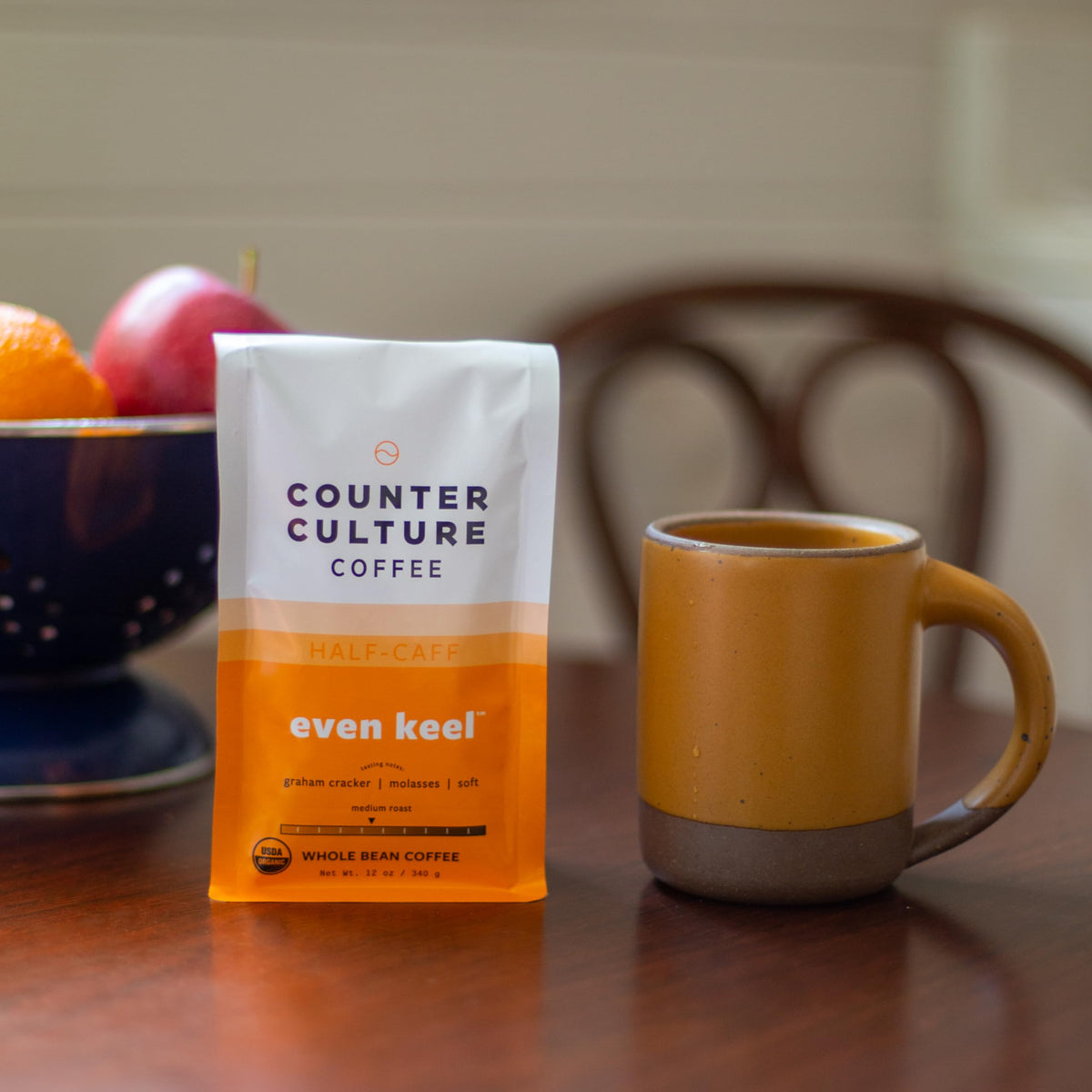 Counter Culture Coffee Even Keel roasted beans showcase rich aroma and potential for a balanced cup.