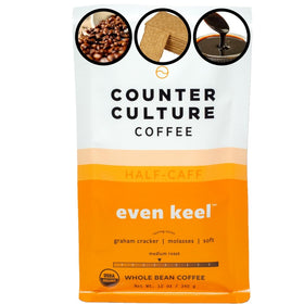 Counter Culture Coffee Even Keel whole-bean bag preserves peak freshness.