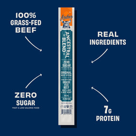 Country Archer Ancestral Beef Jerky Stick ingredients highlight grass-fed beef.