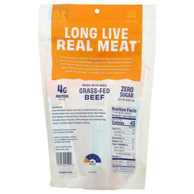 Country Archer Beef Sticks Original unwrap closeup, clean label with no nitrates or nitrites.