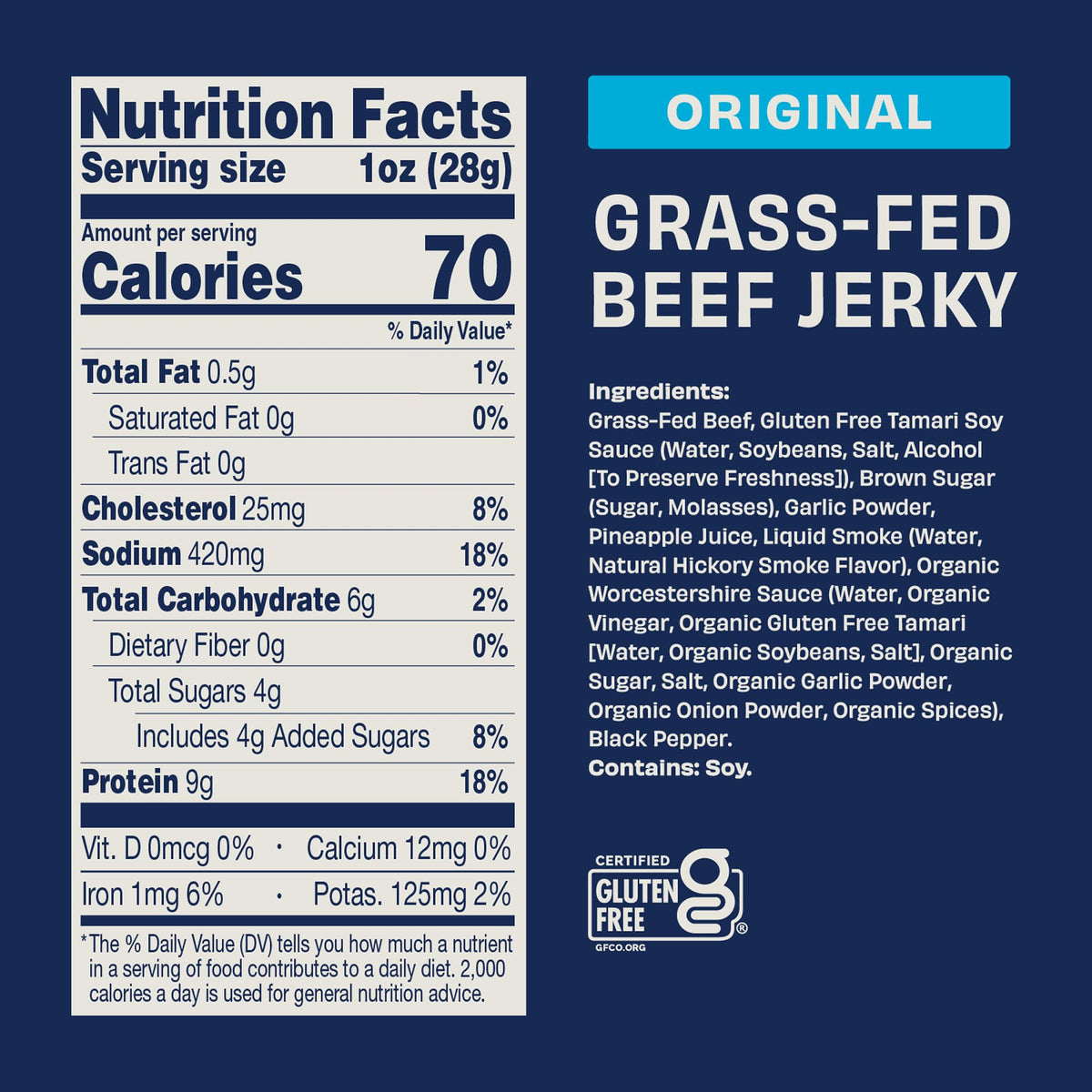 Country Archer Grass-Fed Beef Jerky close-up shows rich texture and flavor.