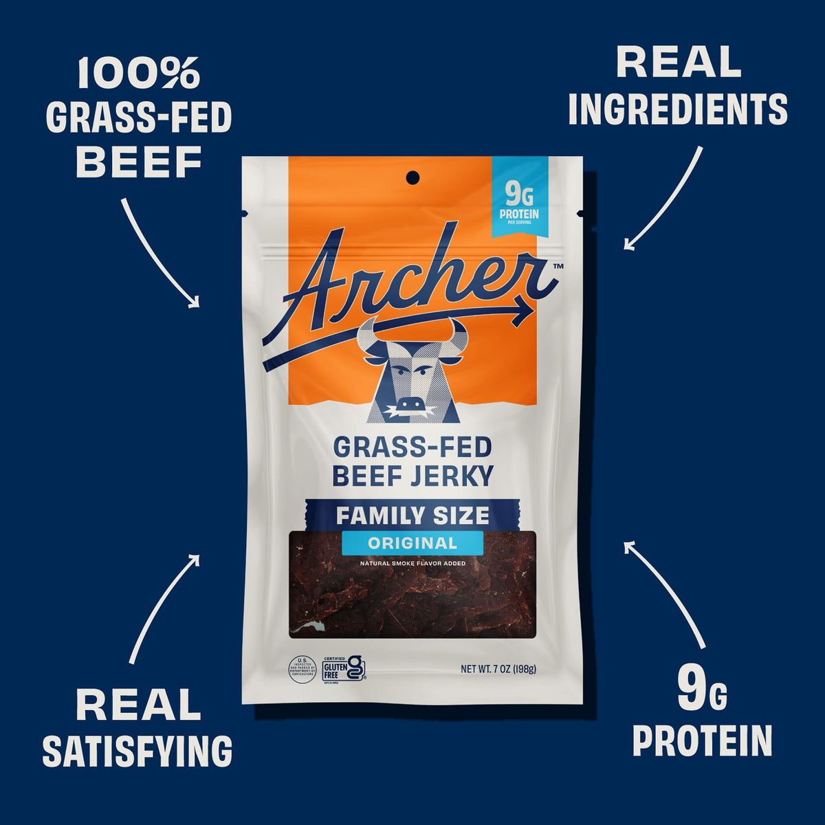 Country Archer Original ingredients lineup highlights pineapple, garlic, and natural flavors.
