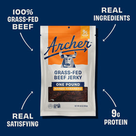 Country Archer jerky on-the-go image emphasizes portable protein for workouts.