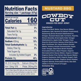 Country Archer Mustard BBQ beef jerky 2oz pack, bold flavor for snacking.