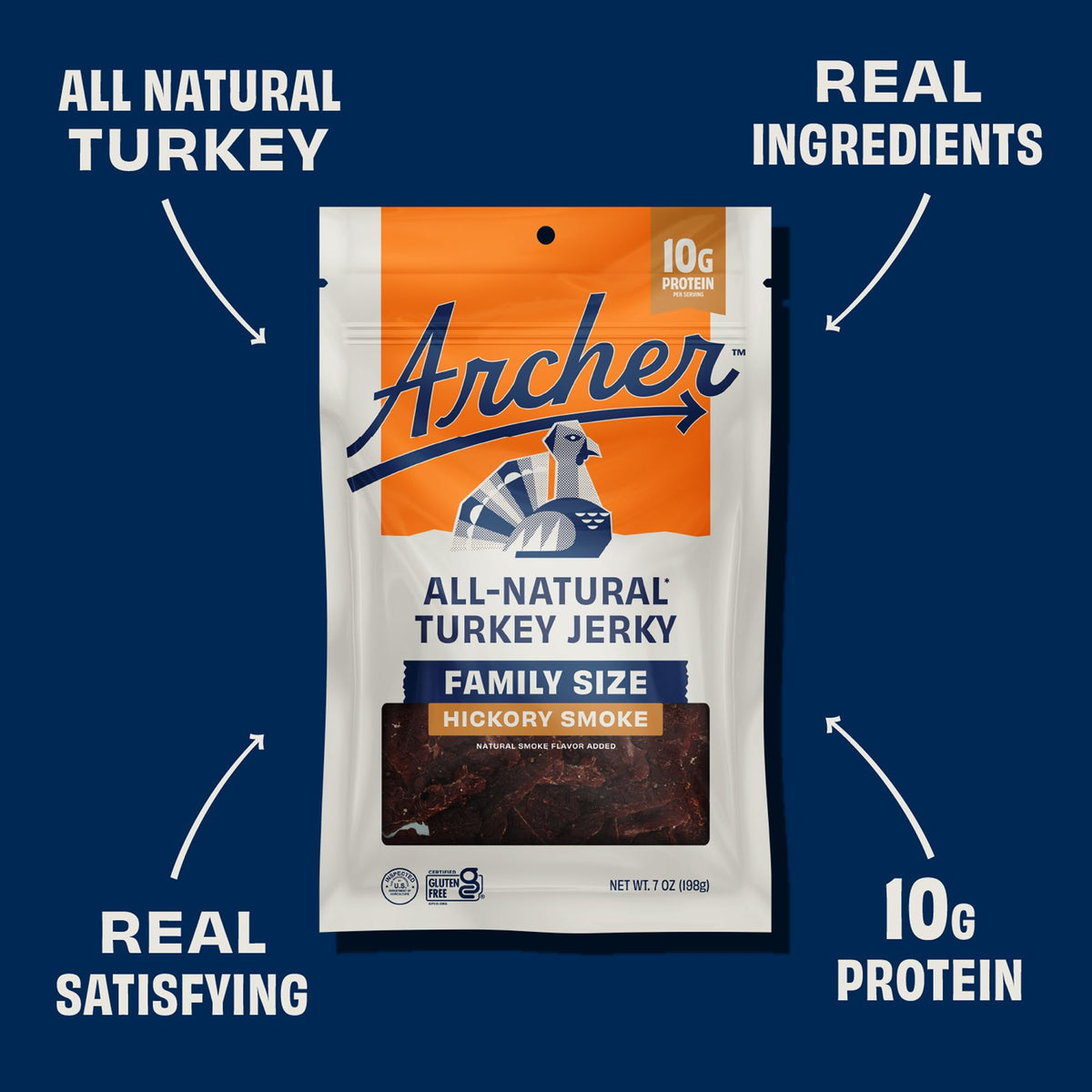Country Archer Turkey Jerky on-the-go pack for convenient paleo-friendly snack