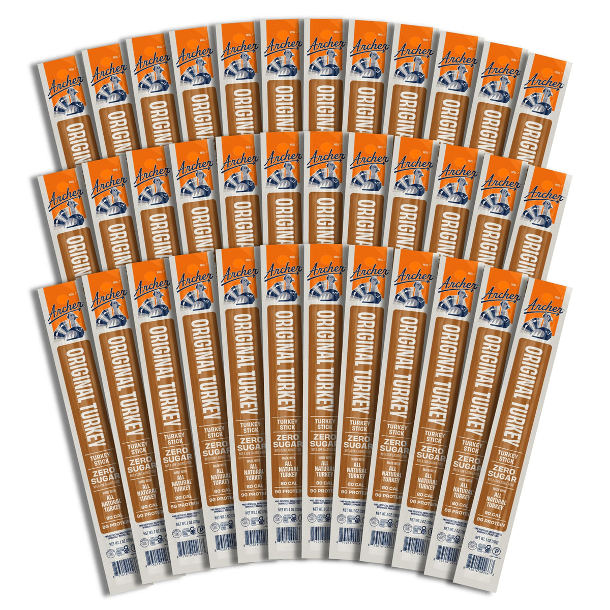 Country Archer Turkey Jerky Sticks 36-pack for portable protein.