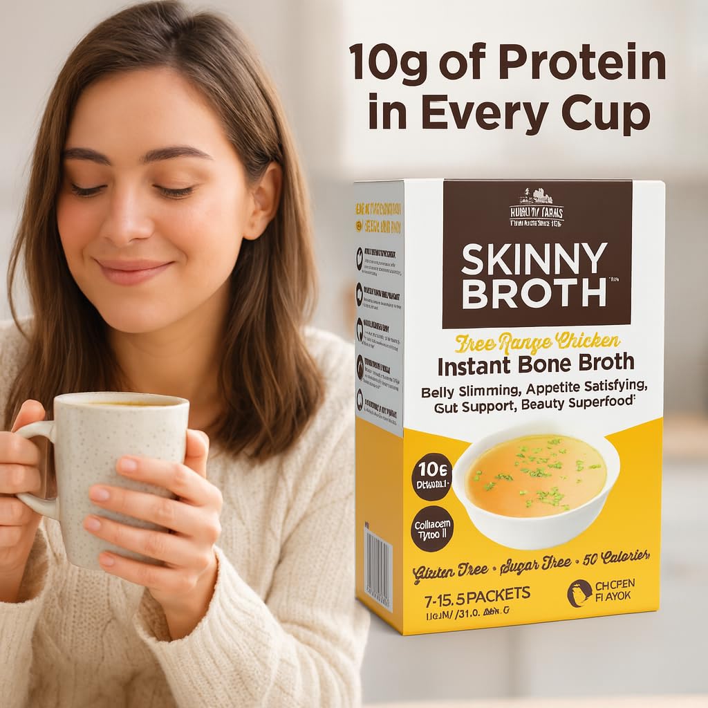 Country Farms Skinny Broth with collagen type II highlights skin nourishment