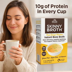 Country Farms Skinny Broth with collagen type II highlights skin nourishment