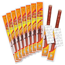 Country Meats Hot Cajun meat sticks closeup, protein-packed snack for active days.