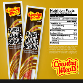 Close-up of lean meat shows quality texture in Country Meats sticks.