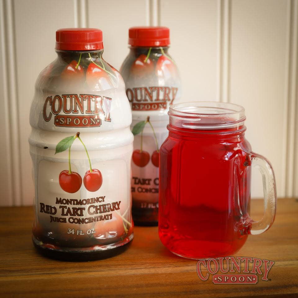 Country Spoon cherry concentrate 2-pack display showing packaging.