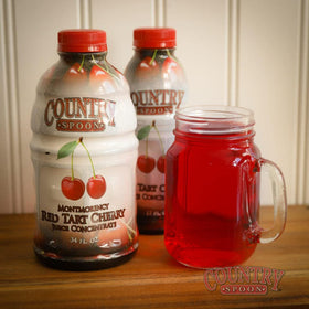 Country Spoon cherry concentrate 2-pack display showing packaging.