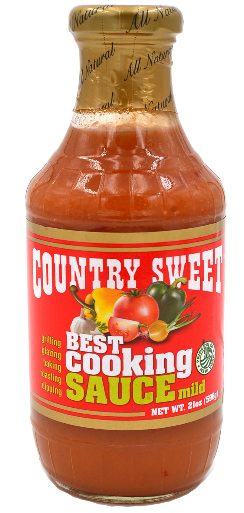 Country Sweet Mild Sauce bottle ready for glazing and grilling.